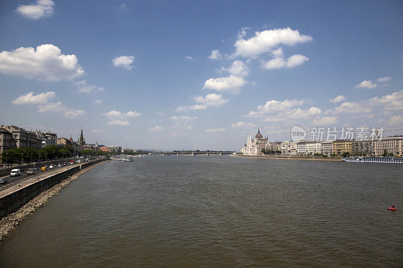 Parlament building和多瑙河城布达佩斯匈牙利